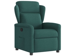 Vidaxl Poltrona Reclinável Tecido Verde-escuro