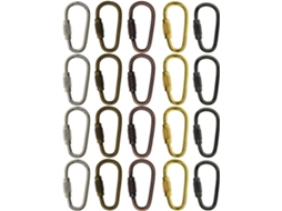 20 Mini Mosquetões De Aço Com Fecho Rosca, Ideais Para Chaveiros Diy