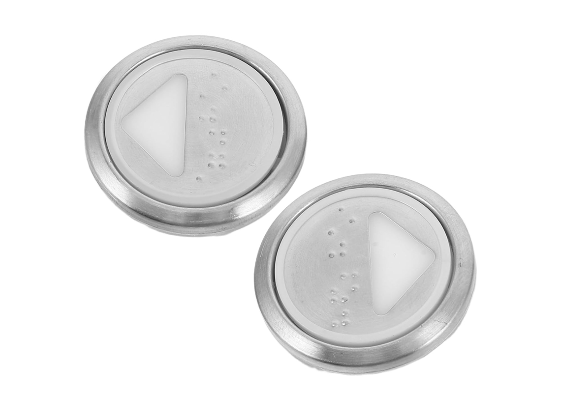 Botões Redondos De Metal Com Braille Para Elevadores De Carga.
