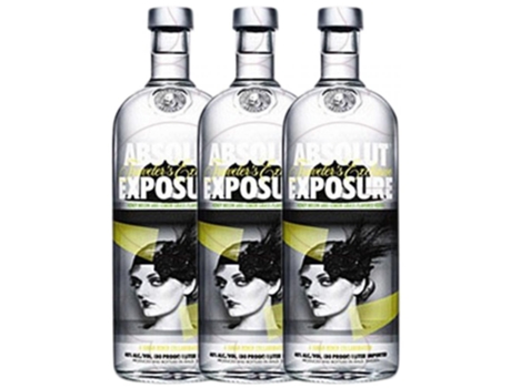 Vodca Absolut Exposure 1 L (Caixa de 3 unidades)