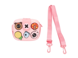 Mochila infantil com zíper e estojo para câmera, multicolorida, para meninos e meninas, rosa.