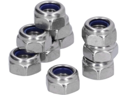 Porcas Sextavadas, 100 Peças, Aço Deslizante, Nylon Insert, Autotravantes, Para Manutenção, Indústria, Construção E