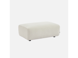 Pufe, apoio para os pés para sofá Boucle de 3 lugares, Branco Sweeek