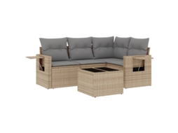 Garden Sofa Set, Garden Sofa Sets Vidaxl Bege Rattan / Vime (n/a)