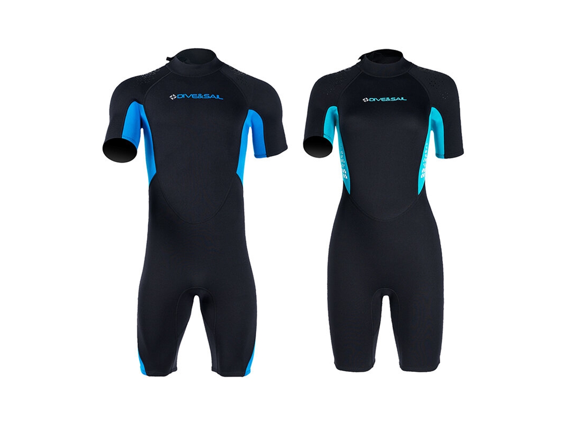 Xxldivesail Roupa Mergulho Shorty Neoprene 1.5mm Zíper Costas Upf50+ Respirável Secagem Rápida Snorkel Surfe Caiaque Natação
