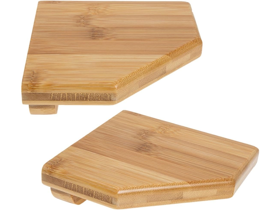 Prateleira De Canto Triangular 14cm Para Banheiro, Sem Necessidade De Furar A Parede 2 Peças Ideal Para Armazenamento