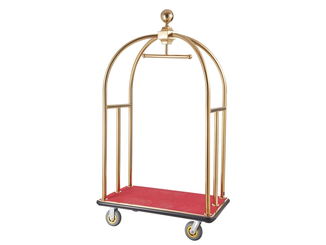 Carrinho de bagagem Vevor Gold Hotel com montantes curvos, capacidade para 500 kg