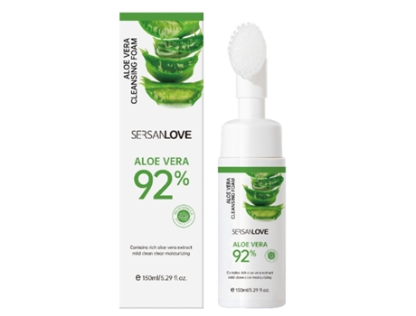 Espuma de Limpeza Suave Enriquecida com Aloe Vera da Sersanlove, 150ml