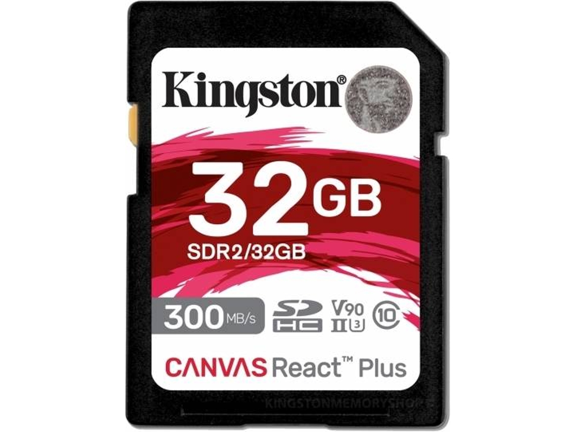 Cartão SD KINGSTON React Plus (32 GB - 300 MB/s - UHS-II)