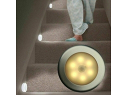 Luminária de Parede Sem Fio com Sensor de Movimento e 6 Leds para Armário BRILVIBERA