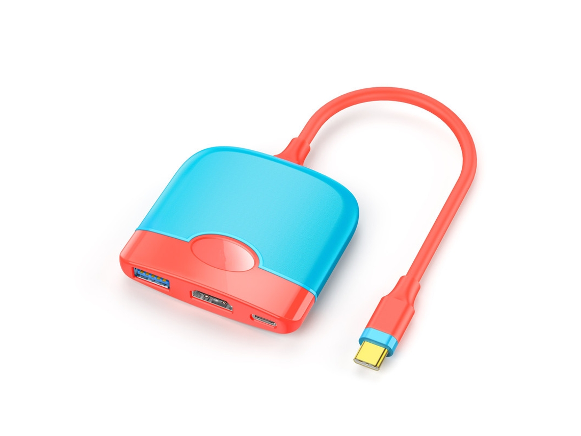 Yizhood USB C para 4K HDMI USB 3.0 PD Docking Station para Nintendo Switch Laptop Azul