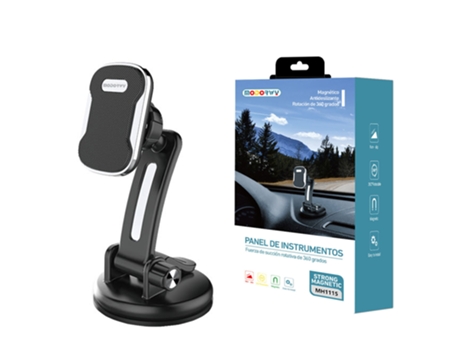 Suporte Automóvel Rotação 360º Magnético Por Sucção MODORWY Mh1115 Preto