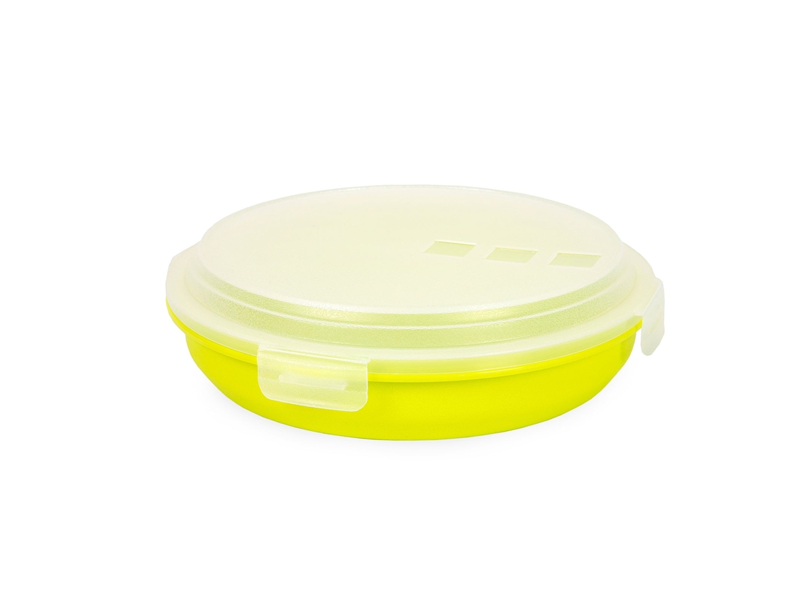 Recipiente para Alimentos IBILI Porta Tortilhas (Verde - 22 x 22 x 7 cm - Plástico PP05)