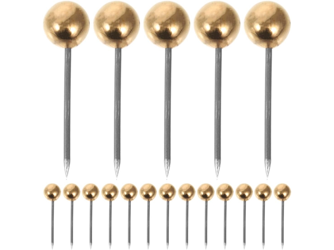 500 peças de tachinas redondas banhadas a ouro e aço