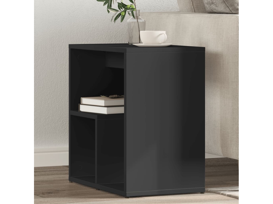 Vidaxl Mesas De Apoio 2 Pcs 50x30x50 Cm Derivados De Madeira Preto