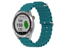Lurelia Pulseira Garmin Approach S40 20mm Estilo Oceano Em Silicone Cor Sólida Verde, Acabamento Moderno
