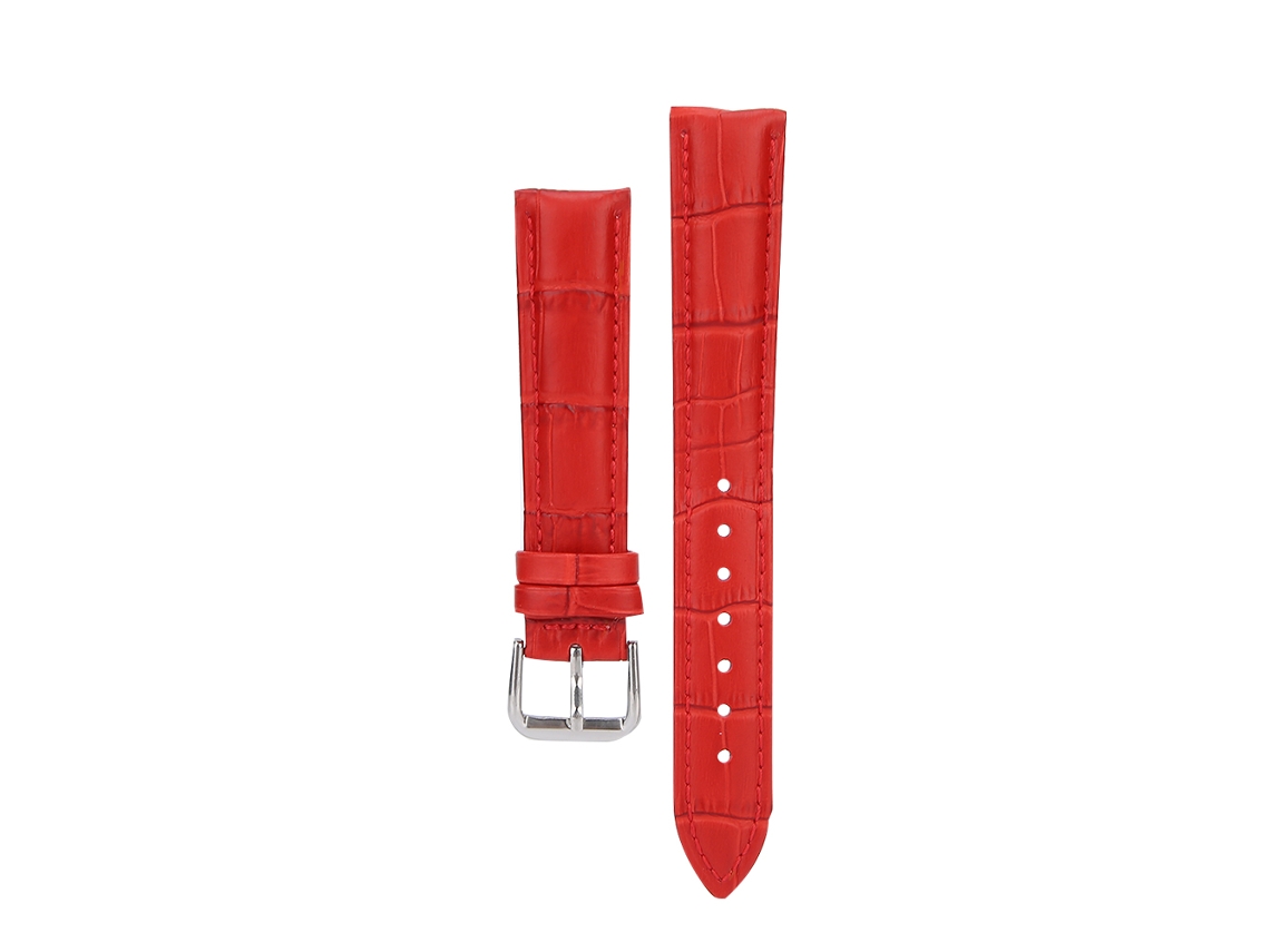 Cinto De Relógio Substituição Vermelho 18mm Ajustável Unissex Qualidade