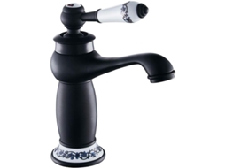 Grifo De Lavabo Victoriano De Lujo Negro Mono Para Baño Y Cocina Clásico De Latón Con Grifería Mezcladora