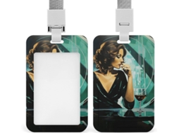 Porta Crachá Feminino Verde, Personalizável, A Prova D Água, Com Proteção Use Em Escritório