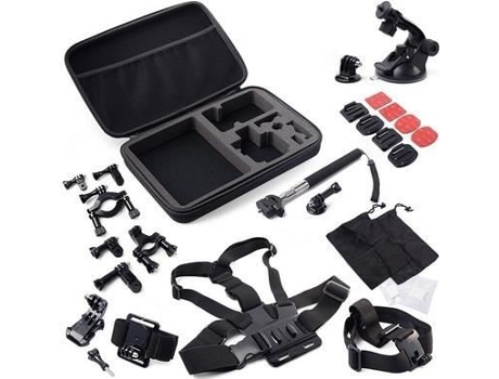 Conjunto De Acessórios Gopro Gopro 35 Peças Bolsa De Transporte Alça Torácica Monopé Telescópico Xcsource
