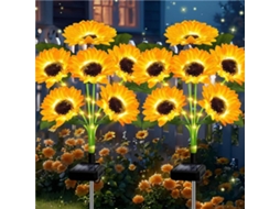 Luz Solar De Girassol 6 Flores 2 Pack, Ip65 E 600mah - Eifson