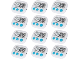 12 Pacotes de Temporizador Digital de Cozinha com Interruptor On/off e Alarme Forte