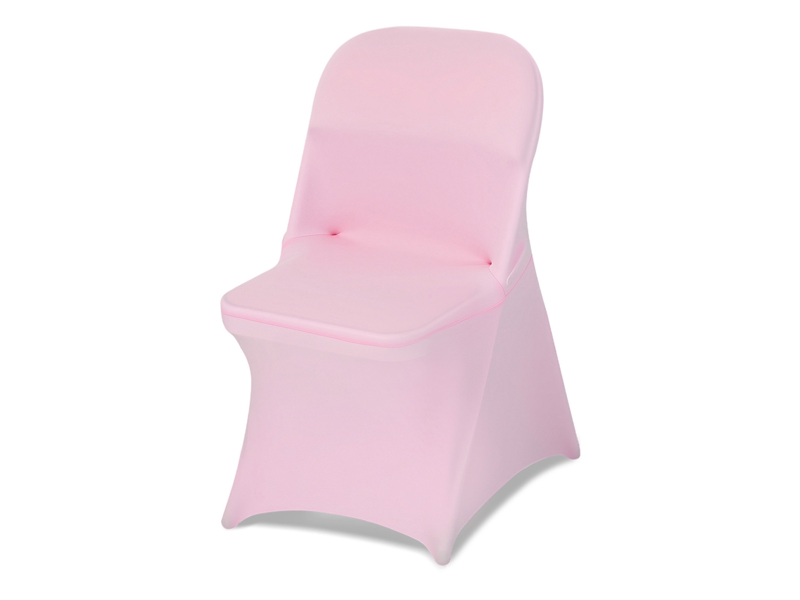 Vevor Capa Elástica Para Cadeiras De Até 45 X 46 X 77 Cm, 50 Peças Para Casamento, Rosa