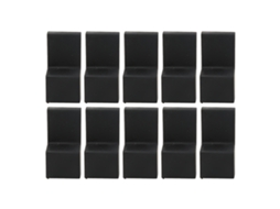 10 Peças Protetor De Cantos H Silicone 2.5x2.5x4.7cm Seguro Flexível Para Bebê Preto