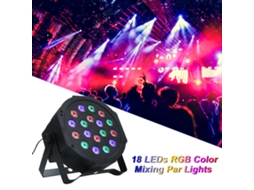 2026 luces Par Shineslay 18 Leds Rgb Mezcla de Colores Dmx512 Activada por Sonido Auto run para Fiesta Hogar Ktv Disco Dj Club Bar