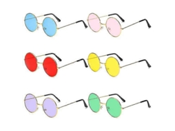 Pares De Óculos Redondos Coloridos Estilo Hippie, Óculos Circulares Estilo Retrô Dos Anos 60 Para Lembrancinhas De Festa Ly Ebike
