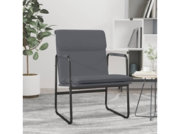Vidaxl Cadeira Lounge 55x64x80 Cm Couro Artificial Cinzento