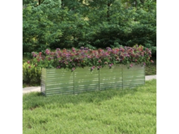 Vidaxl Canteiro Elevado De Jardim 320x40x77cm Aço Galvanizado Prateado
