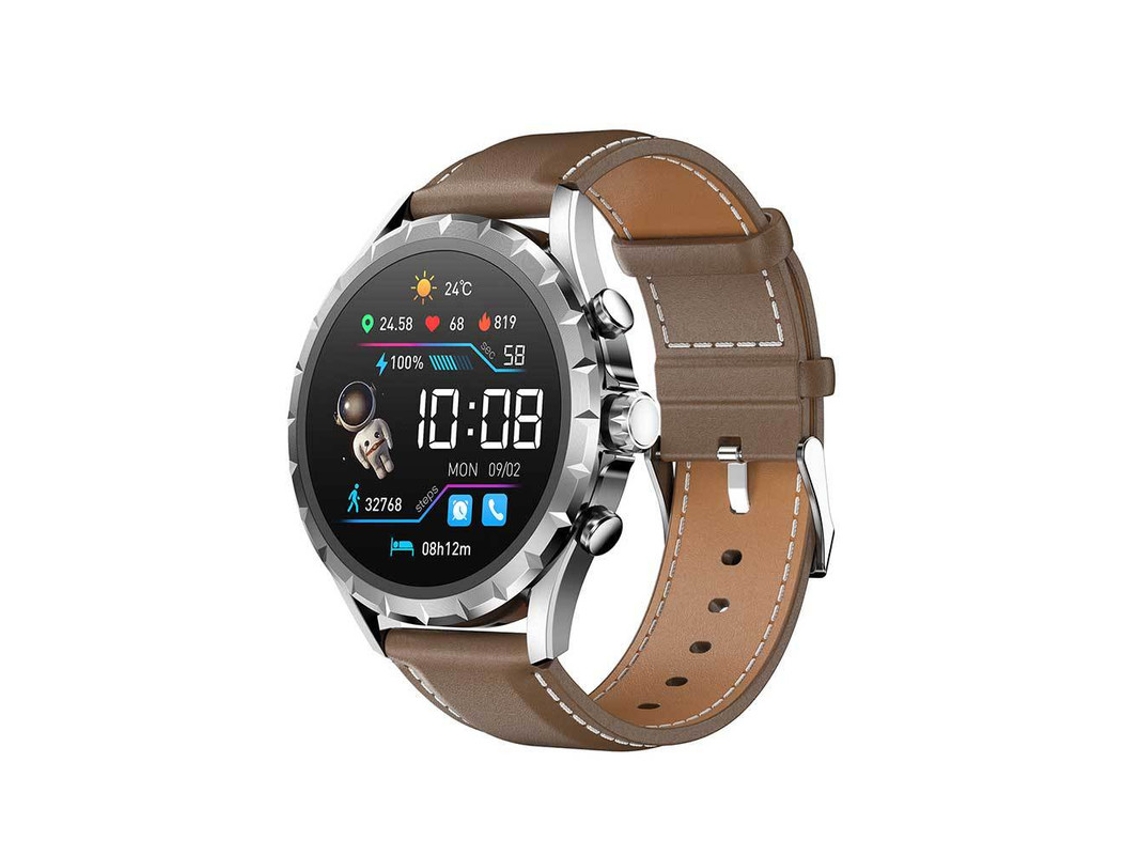 Smartwatch YIZHOOD Te796 Bluetooth Chamadas Music Ecrã Grande de 1.45Inch Prata