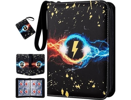 Álbum Pokémon Tcg V Reel Em Couro Pu Com Zíper | 400 Cartas | Hlx 162