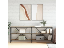 Vidaxl Mesa Consola 200x30x75 Cm Deriv. Madeira/ferro Carvalho Sonoma