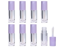 8 Tubos de Gloss Labial com Pincel Vazio, Recarregáveis 6.5ml Mini Vidros de Batom