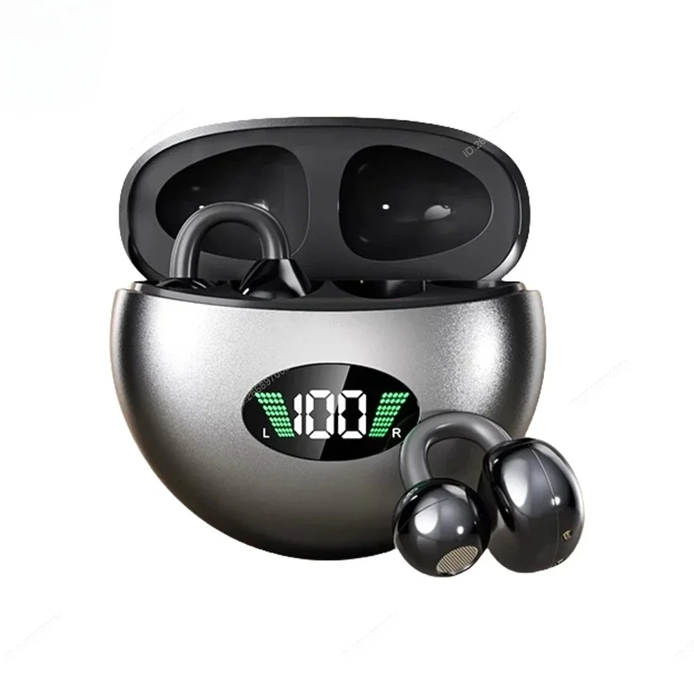 Auriculares Bluetooth Sem Fios com Clipe, Preto, Som Premium, Microfone MDUG