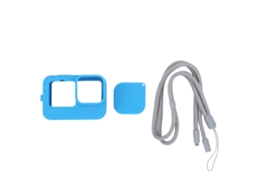 Capa protetora de silicone macio para câmera esportiva GoPro Hero9 com proteção para lente da Telesin.