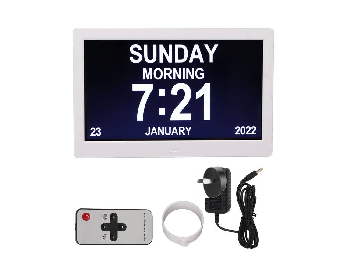 Quadro de fotos digital 10 polegadas LCD 1024x600 com alarme controle remoto plug au S/MARCA