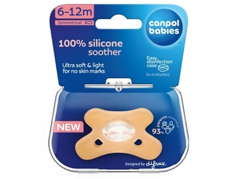 Chupeta De Silicone Simétrica 6 12m 24/002 Laranja Canpol