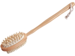Escova De Banho Para As Costas Com Esfoliação Suave, Cabo Longo, Aplicador De Esfoliante E Loção