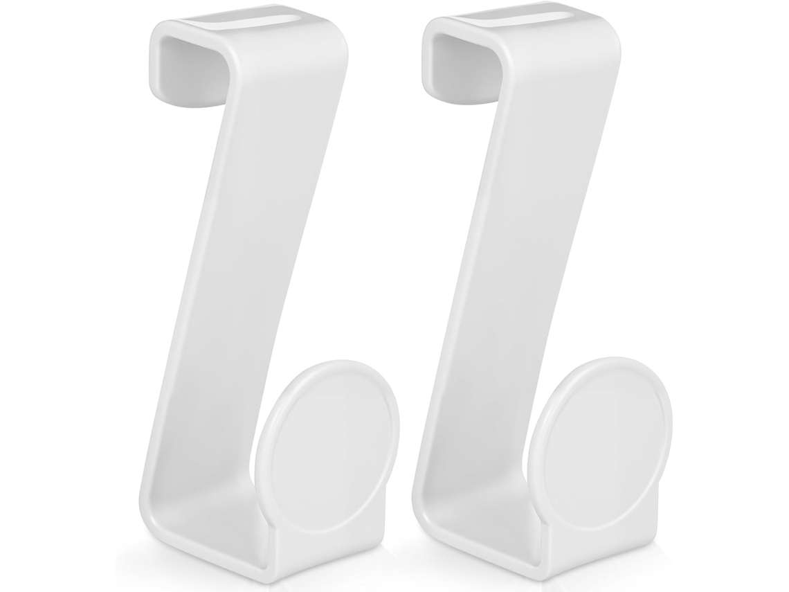 Shineofi 2 Peças Ganchos De Plástico Em Formato Z Para Assento Vaso Sanitário, Brancos, Para Instalação Sobre A Caixa