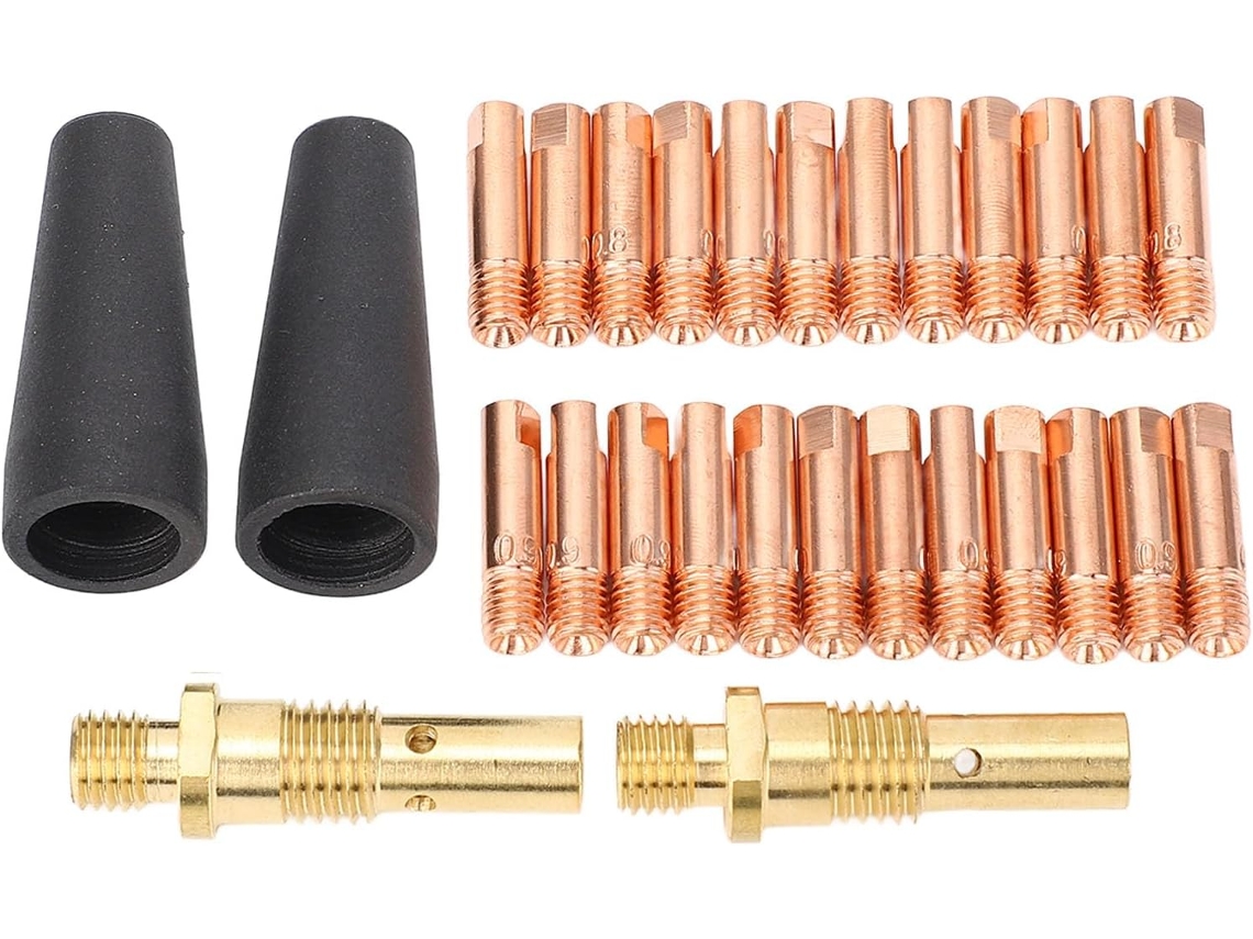Kit De Acessórios Para Soldagem Mig Com 24 Peças, Pontas De Eletrodo De 0,031 Polegadas E Bicos Sem Gás.