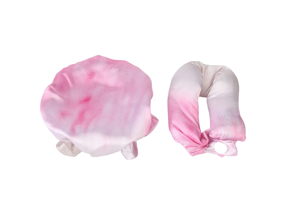 Bigode Sem Calor Tie Dye Portátil Seda Macia Bigode De Curlers De Cabelo Para Noite Em Casa Rosa
