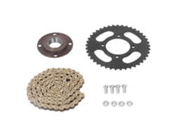 Kit De Corrente E Engrenagem De Bicicleta Alumínio Ouro 104 Links 41d Para Scooters Motos Atvs