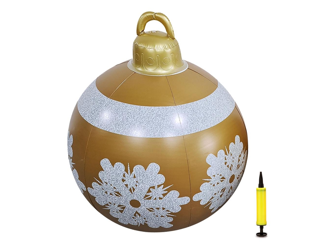 Bola De Natal Inflável Pvc 23,6 Polegadas Decoração Interior Exterior