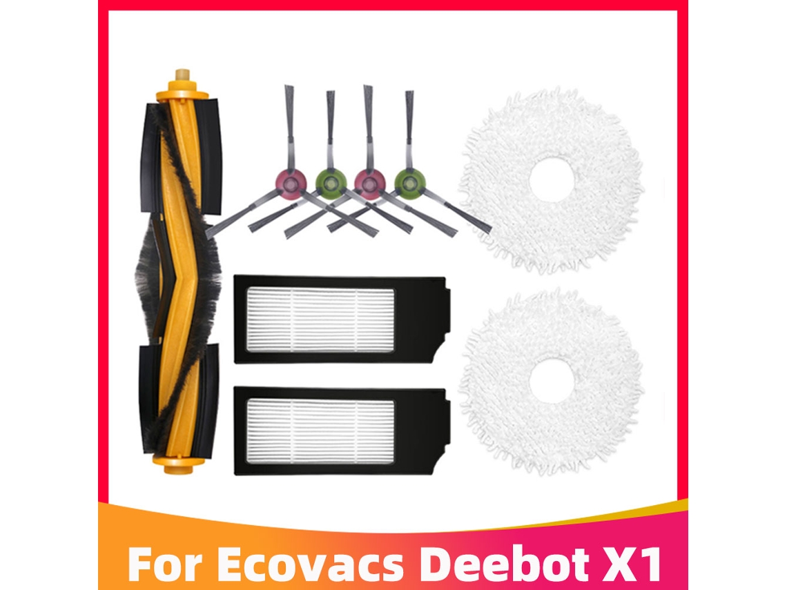 Substituição principal escova lateral hepa filtro mop pano para ecovacs deebot x1 turbo/omni robô aspirador de pó peças reposição acessórios