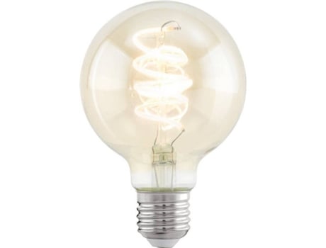 Lâmpada LED Decorativa  Ambar Espiral E27G80 (4 W - Casquilho: E27 - 1 Lâmpada - Luz Amarela)
