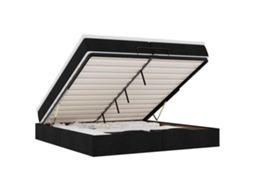 Ottoman Bed, Ottoman Beds Vidaxl Preto Tecido (200 X 200 Cm)