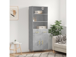 Armario alto 69,5x34x180 cm Derivados de madera Gris Cemento